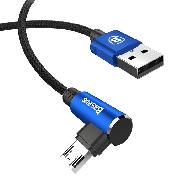 Кабель Baseus MVP Elbow Type Cable USB For Micro 2A 1m (Blue/Синий) - 2