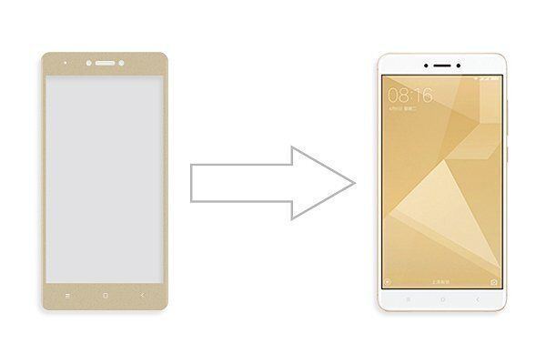 Защитное стекло 2.5D для Xiaomi Redmi Note 4X Ainy Full Screen Cover (Gold/Золотистый) - 2