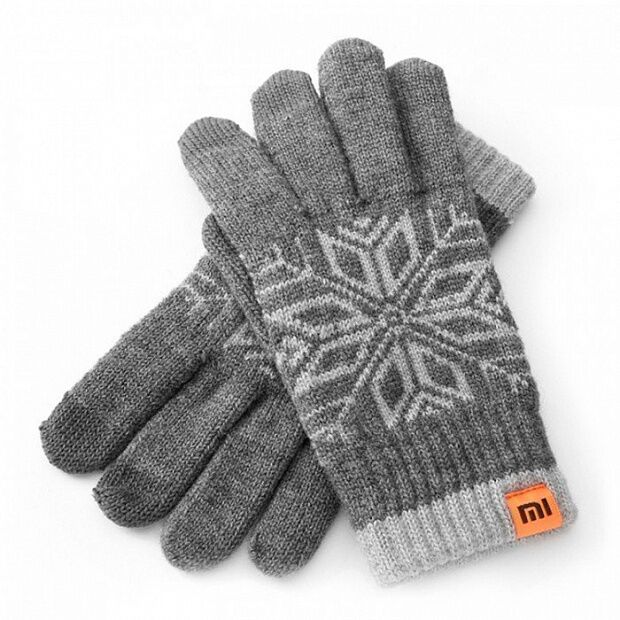 Зимние перчатки Xiaomi Mi Wool Screen Touch Gloves Mens/Мужские для сенсорных экранов (Dark Grey) 