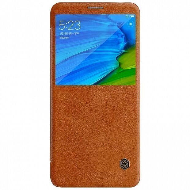 Чехол для Xiaomi Redmi Note 5 Pro Nillkin QIN Leather Case (Brown/Коричневый) 