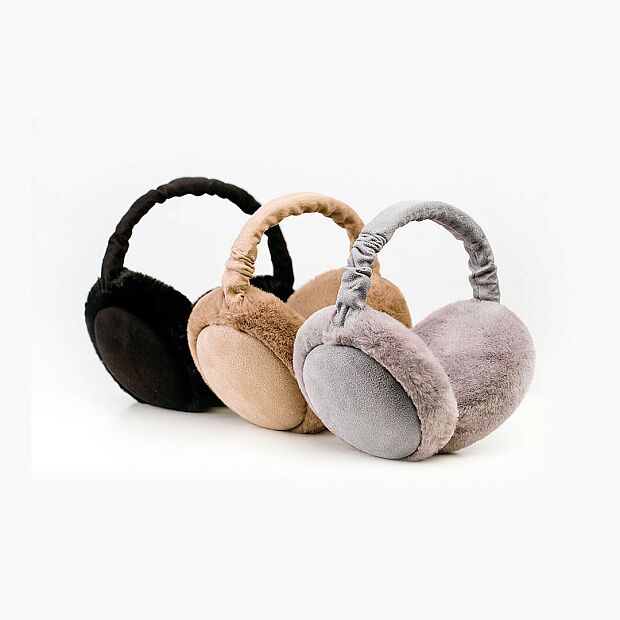Friend Only Stylish Warm Velvet Adjustable Ear Bag (Brown) - 6