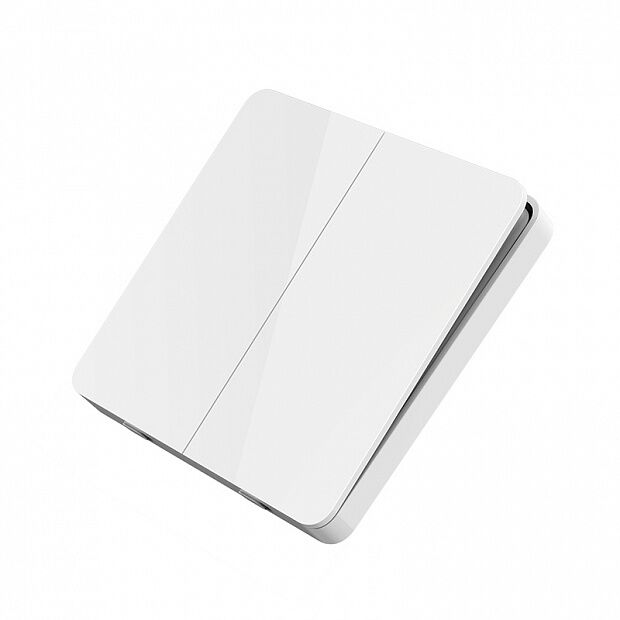 Настенный выключатель Xiaomi Mi Home Wall Switch Dual Slot (White/Белый) - 3