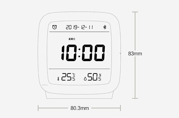 Умные часы/будильник Qingping Bluetooth Alarm Clock (Green/Зеленый) - 6