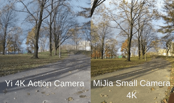 Сравнение фотографий MiJia Small Camera 4K и Yi 4K Action Camera
