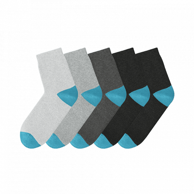 Набор длинных носков ( 5 пар) Urevo Lycra Antibacterial Mens Socks Long (Blue/Голубой) 